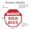Signmission Danger Wild Bees, 10 Inch X 10 Inch, Vinyl Decal OC-D-10-22 - alternate 2