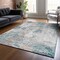 Homeroots 10' X 14' Teal Blue Beige And Copper Abstract Washable Indoor Outdoor Area Rug 587889 - alternate 5