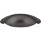 Hardware Resources Jeffrey Alexander Lyon 4-15/16'' Overall Length Gun Metal Cabinet Cup Pull 8233DACM - alternate 2