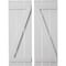 Ekena Millwork Rustic Three Board Spaced Board-n-Batten Smooth Faux Wood Shutters w/Z-Board, 17 1/2W x 80H, PR SHUBSZ17X80SMPR - alternate 1