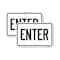 Signmission Enter Sign Enter, 18'' X 24'' 2 Signs, Heavy Gauge Aluminum, 2PK A-1824-2PACK-24096 - alternate 1