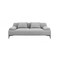 Homeroots 86" Gray Sofa And Toss Pillows With Black Legs 480922 - alternate 4