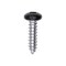 Auveco 10 x 3/4in Black Painted Square Drive Pan Head Tapping Screw, 100PK 25382 - alternate 1