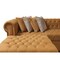 Homeroots Mustard Velvet U Shaped Three Piece Sofa and Chaise Sectional With Toss Pillows 643890 - alternate 6