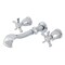 Kingston Brass Two-Handle Wall Mount Tub Faucet, Polished Chrome KS5021NX - alternate 1