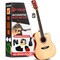 Pyle Steel String Acoustic Guitar Kit, 4/4 Full Size Cutaway All-Wood Guitarra Acustica with Premium PGSTGR007N2 - alternate 1