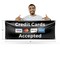 Signmission Credit Cards Accepted, 18 Inch x 48 Inch, Vinyl Banner B-30533 - alternate 5