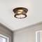 Jonathan Y Lauren 13.25" 2-Light Metal/Glass LED Flush Mount, Oil Rubbed Bronze/Brass Gold JYL7446E - alternate 10