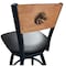 Holland Bar Stool Co 25" Blk Wrinkle Boise State Swivel Bar Stool, Laser Engraved Back L03825BWMedMplABoiseSBlkVinyl - alternate 1
