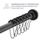 Anzzi 48-88 Inches Shower Curtain Rod with Shower Hooks in Matt Black AC-AZSR88MB - alternate 6