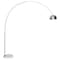 Leisuremod Arco Arched Floor Lamp 75.6in Height with White Round Marble Base and Metal Dome Lamp Shade, Silver ALWH-SL-13SL - alternate 9