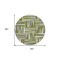Homeroots 8' Green Gray And Ivory Round Geometric Washable Indoor Outdoor Area Rug 598264 - alternate 5