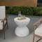 Leisuremod Sage Fiberstone Side Table, Half-Round Hourglass Design, Weatherproof, Fully Assembled SST16MW - alternate 8