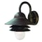 Homeroots Antique Bronze Three Tier Lamp Shade Outdoor Wall Light 398632 - alternate 1