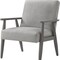 Homeroots 30" Gray Linen Arm Chair 533962 - alternate 6