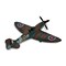 Homeroots 6" Green Metal Hand Painted 1940 Green and Brown Spit Fire Model Airplane 489436 - alternate 1