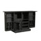 Homeroots 34in Black Solid Wood Carved Floral Bar Cabinet With Two Doors And One Drawer 727848 - alternate 8
