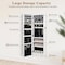 Simple Deluxe 47.2in Jewelry Cabinet Organizer Wall or Door Mounted with Full-Length Mirror and 6 LEDs Jewelry Or 3A88HICABTJEWHT - alternate 7
