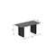 Homeroots 67" Black Solid Wood Double Pedestal Base Square Dining Table 721129 - alternate 3