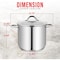 Bakken-Swiss Deluxe 20-Quart Stainless Steel Stockpot with Tempered Glass Lid, Heavy Duty BKSSQ20 - alternate 6