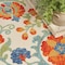 Homeroots 5' Red Gold Teal Blue And Green Round Floral Indoor Outdoor Area Rug 548148 - alternate 9
