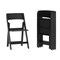 Flash Furniture Hercules Tucker Black Lightweight Foldable Chairs, Removable Black Vinyl Padded Seats, 4PK 4-LE-L-1M-BK-GG - alternate 1