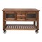 Homeroots 58in Rustic Brown Rolling Kitchen Cart With Storage 285819 - alternate 1