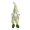 Homeroots 30" Green and White Fabric Christmas Standing Gnome Tabletop Sculpture 493009 - alternate 1