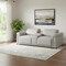 Homeroots 86in Light Gray and Black Italian Leather Power Reclining Loveseat With Storage 720530 - alternate 9
