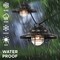 Jonathan Y 10-Light Indoor/Outdoor 10 ft. Rustic Farmhouse LED G40 Metal Cage Shade String Lights, Black JYL8703A - alternate 9