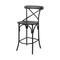 Homeroots 26" Black Solid Wood and Iron Counter Height Bar Chair 605919 - alternate 5