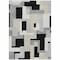 Homeroots 3' X 5' Black Ivory And Beige Geometric Washable Indoor Outdoor Area Rug 613193 - alternate 8