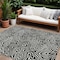 Homeroots 9' X 12' Black And Ivory Abstract Washable Indoor Outdoor Area Rug 599692 - alternate 1