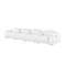 Homeroots 175" White Top Grain Leather Reclining USB Sofa And Storage 643709 - alternate 4