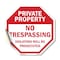 Signmission Private Property No Trespassing Vio, 10 Inch X 10 Inch, Vinyl Decal OC-D-10-94 - alternate 1