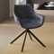 Leisuremod Markley Swivel Leather Dining Arm Chair with Iron Legs, 4PK ESCBL-26-BL4 - alternate 9