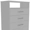 Homeroots Modern White Four Drawer Dresser with Hutch 403742 - alternate 5