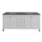 James Martin Vanities Chicago 72 in. Double Vanity, Glossy White, w/ 3 CM Charcoal Soapstone Silestone Top 503-V72-GW-3CSP - alternate 1