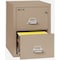 Fireking 2 Drawer, 1 Hr Fire & impact rated, 25" depth Letter Knotty Pine 2-1825-CKP - alternate 4