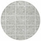 Homeroots 8' Taupe Beige And Tan Round Medallion Washable Indoor Outdoor Area Rug 589358 - alternate 5