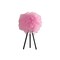Homeroots 21" Black Tripod Table Lamp With Pink Faux Feather Shade 524257 - alternate 1