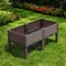 Homeroots 32" X 16" Dark Brown Heavy Duty Plastic Rectangular Self Watering Raised Garden Bed 569540 - alternate 1