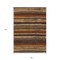 Homeroots 8' X 10' Chocolate Beige And Copper Striped Washable Indoor Outdoor Area Rug 598881 - alternate 8