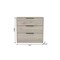 Homeroots 28" Light Gray Wood Three Drawer Dresser 534964 - alternate 4