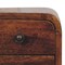 Homeroots 16" Brown Solid Wood Square Two Drawer Nightstand 651620 - alternate 12