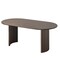 Homeroots 79" Walnut Solid Wood Double Pedestal Base Oval Dining Table 721108 - alternate 1