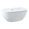 Kingston Brass 59" Acrylic Oval Double Ended Freestanding Tub with Drain, Glossy White VTOV593023U - alternate 1