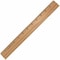 Charles Leonard Office Ruler, 12in Length x 1.3in Width, Wood, Metal, Brown 77312 - alternate 3