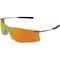 Mcr Safety Rubicon (T4), Safety Glasses, Anti-Scratch, Red Mirror Lens, Black/Silver Frame, Frameless T411R - alternate 1