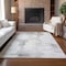 Homeroots 5' X 8' Silver Gray And Pewter Abstract Washable Indoor Outdoor Area Rug 582681 - alternate 5